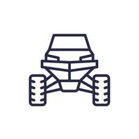 UTV line icon, front view vector