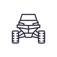 UTV line icon, front view vector