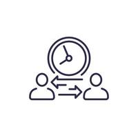 interaction time line icon with people vector