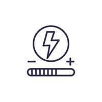 power control line icon on white vector