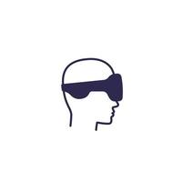 casco vr, gafas, icono de realidad virtual vector