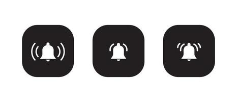 Ringing bell button icon vector. Notification sign symbol vector