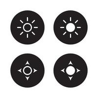 Sun icon set collection in variation style vector