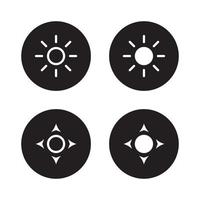 Sun icon set collection in variation style vector