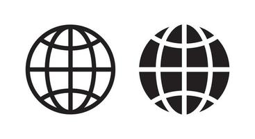 Internet, web, globe, website icon vector in clipart style