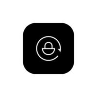 Rotation lock, auto rotate off button icon vector