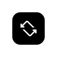 Auto rotate, screen rotation button icon vector