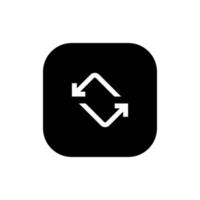 Auto rotate, screen rotation button icon vector