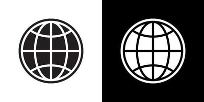 Web, internet, globe, website icon vector in clipart style