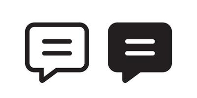 Speech bubble, chat, message icon vector in clipart style