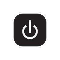 Power button, shutdown icon vector isolated on white background