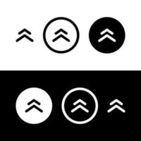 Swipe up button icon vector in clipart style