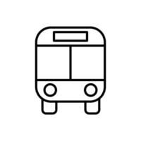 autobús, vector de icono de transporte público