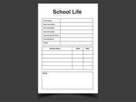 School journal log book,6.9 in size,No Bleed,Print ready,Ready to Upload vector