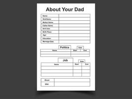 Dad journal log book,6.9 in size,No Bleed,Print ready,Ready to Upload vector