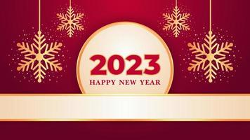 Happy New Year 2023 Wishing Red Background Design vector