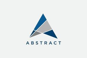logo triangulo abstracto vector
