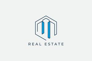 Real Estate Outline Simple Logo vector