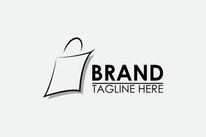 Simple Shopping Bag Logo vector