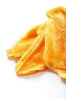 Dried fruit slices from organic ripe mango photo