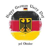 Happy German unity day vector illustration