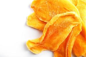 Dried fruit slices from organic ripe mango photo