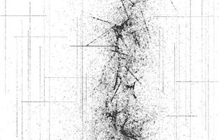 Monochrome particles abstract texture.Overlay illustration over any design to create grungy vintage effect and depth. photo
