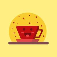 ilustración vectorial grapic de café vector