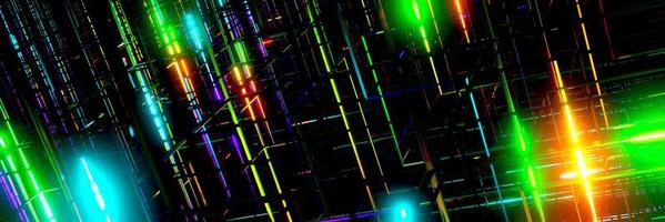 3D render, Abstract futuristic Sci-fi holographic neon glowing, Graphic digital technology background photo