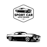 coche deportivo auto vintage logo vector