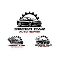 Speed car auto repair logo vector