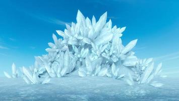 Crystal rock abstract background,3D rendering photo