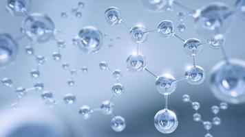 3d rendering of molecule or atom,Abstract structure science background. photo