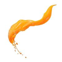 Creative Splash,Swirling Orange Juice,Yellow Liquid with clipping path,3d rendering. photo