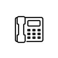 Phone icon isolated on a white background. Telephone, communication, call symbol for web and mobile applications. vector