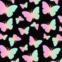 seamless pattern with colorful butterflies photo