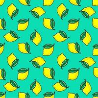Seamless pattern of Lemon for summer concept photo