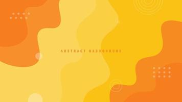 Abstract dynamic fluid textured orange and yellow background. Wave background. vector