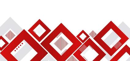 fondo abstracto con formas cuadradas rojas sobre fondo blanco vector
