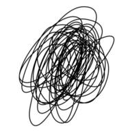 Chaotically tangled line. Unravels chaos and mess difficult situation. Psychotherapy concept of solving problems is easy. One continuous line drawing. Hand drawn vector illustrations isolated