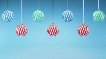 3D Rendering Decoration Ball Background in Clean Design Concept photo