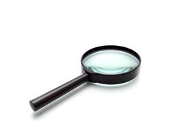 magnifying glass on white photo