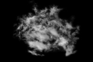 Textured cloud,isolated on black background photo