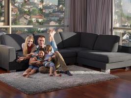 Family in livingroom photo