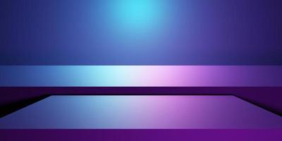 3d rendering of purple and blue abstract geometric background. Scene for advertising, technology, showcase, banner, cosmetic, fashion, business, metaverse. Sci-Fi Illustration. Product display photo