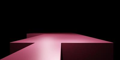 3d rendering of empty pink architecture abstract geometric minimal background. Scene for advertising, cosmetic ads, showcase, presentation, technology, fashion, studio. Illustration. Product display photo