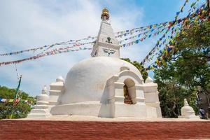 The stupa in Nepalese style located in Kathmandu, Nepal. photo