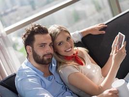 Couple in livingroom photo