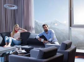 Couple in livingroom photo