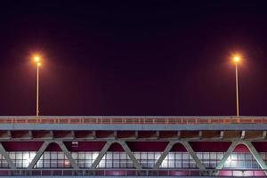 Night rapid transit bridge lighting photo